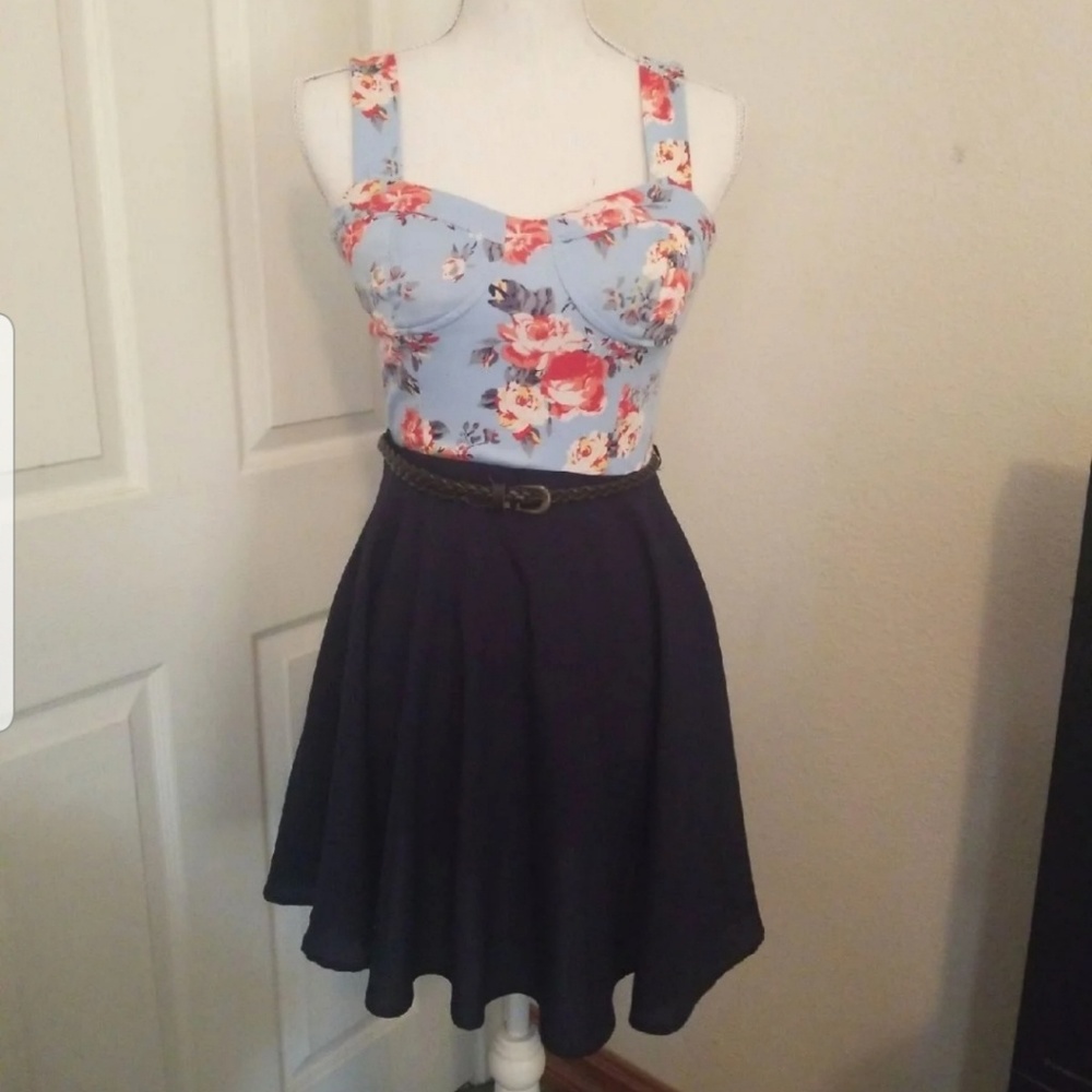 Blue floral dress